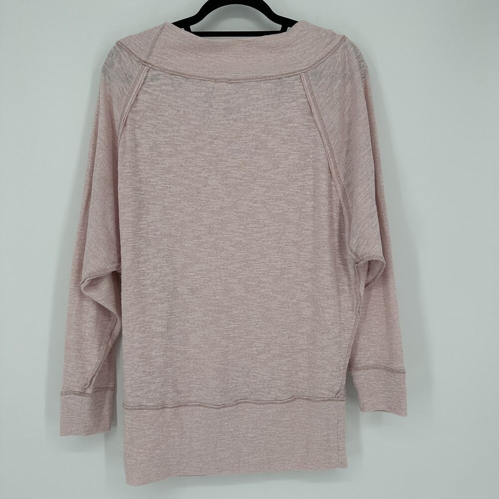 We The Free Pullover Sweater Womens Medium Pink Slouchy Lightweight Lounge Top - Picture 7 of 10